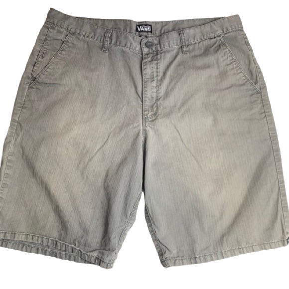 Vans Men’s Shorts Grey Green Undertones Cotton Euc 38